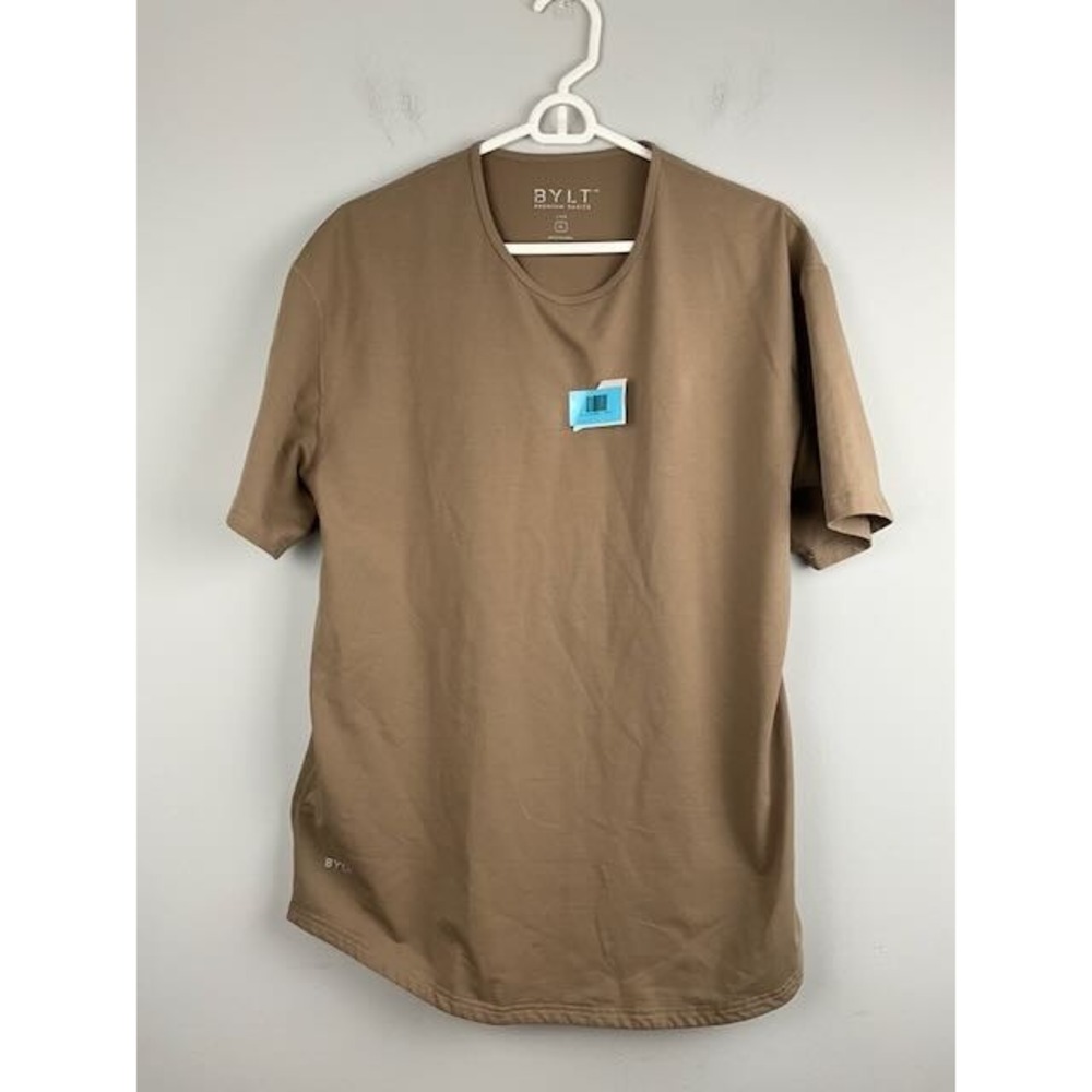 BYLT Premium‎ Basics Lux Crew Neck T-Shirt XL Tan Brown Cotton Blend Casual Tee - Picture 9 of 10
